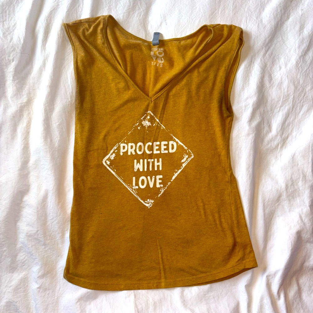 Super Love Teez Graphic Tee with 'Proceed with Love' XSmall